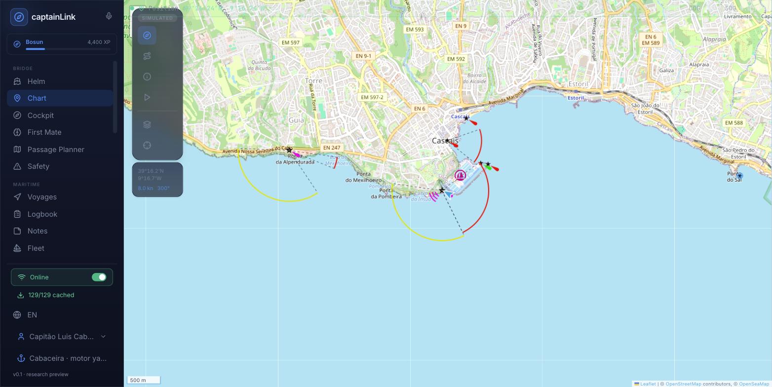 captainLink nautical chart of Cascais