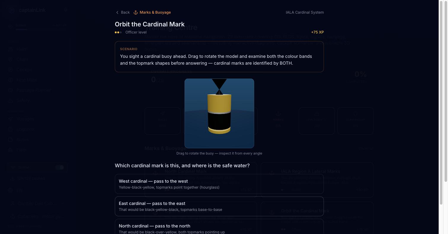 captainLink Training — 3D cardinal mark buoy