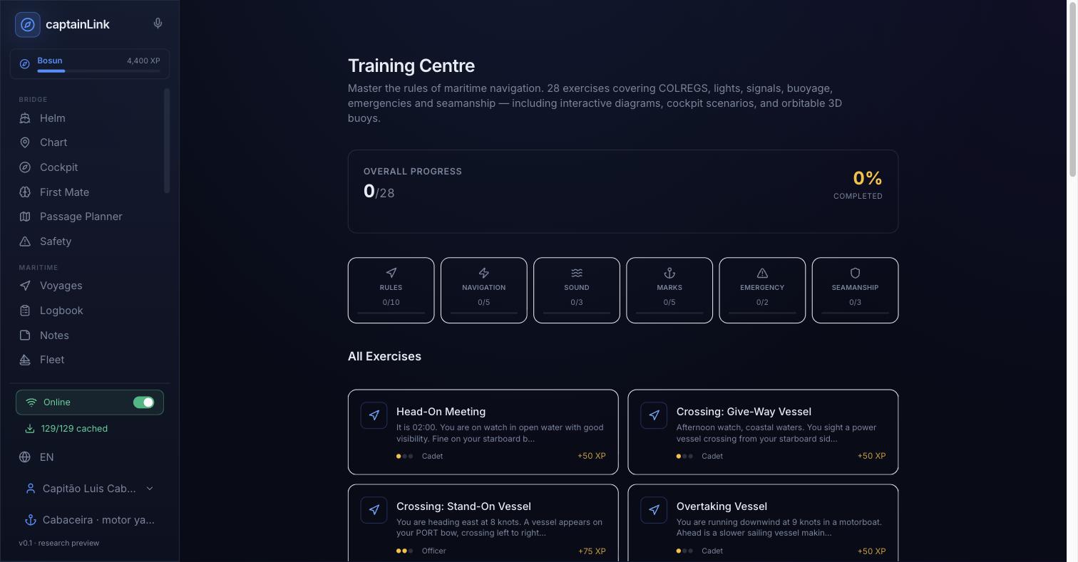 captainLink Training Centre — 28 exercises